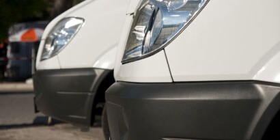 Image of front-end of vans